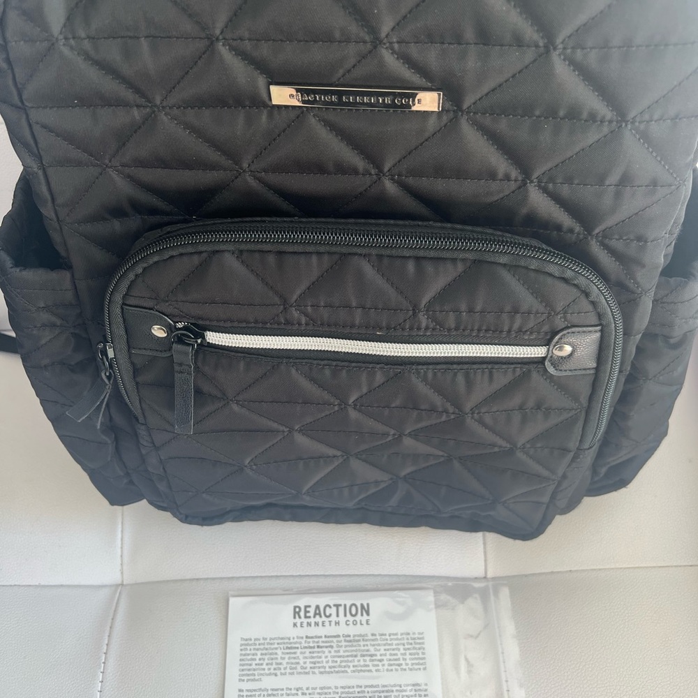 Kenneth Cole Reaction Black Quilted Backpack